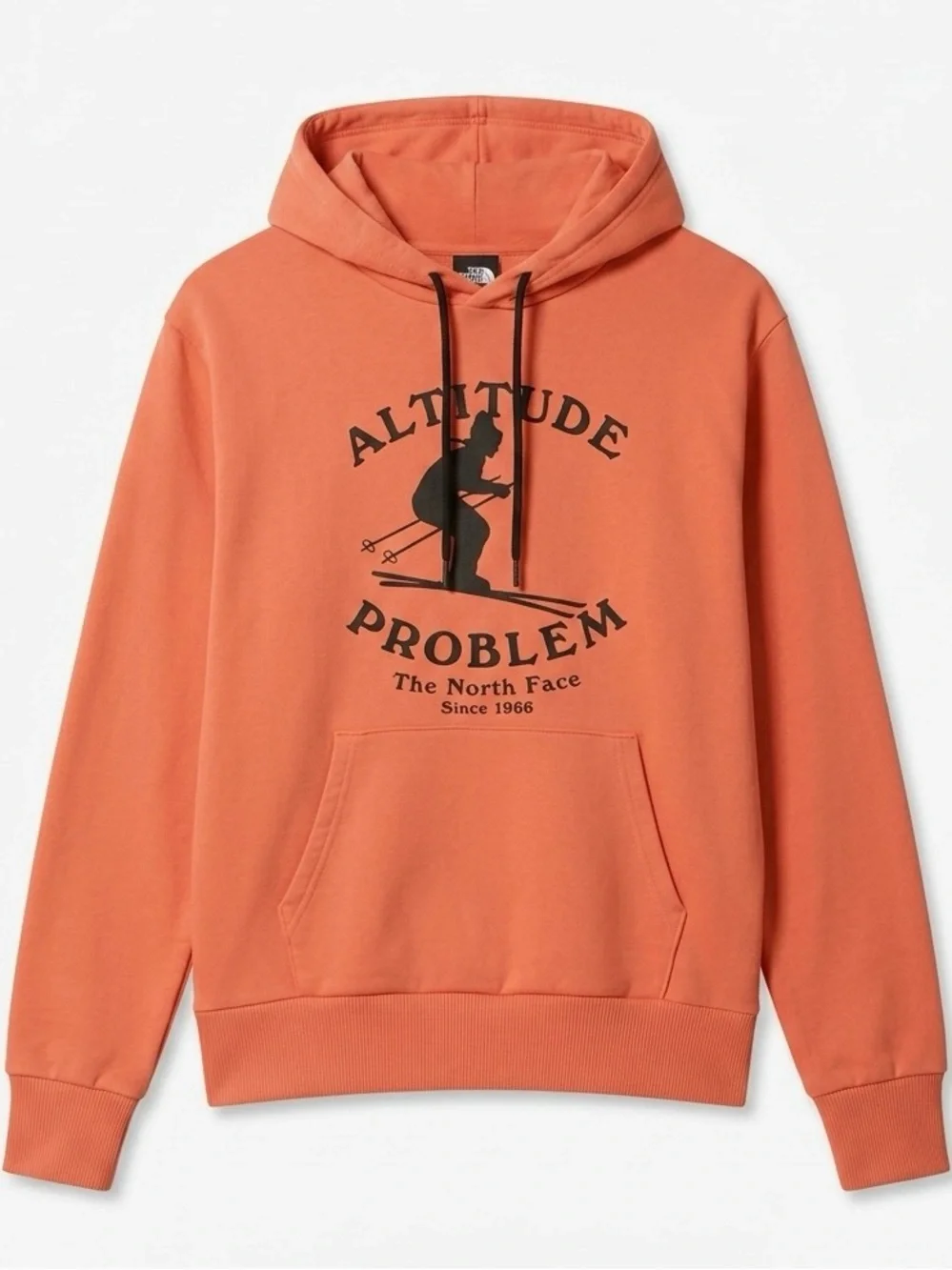 The North Face Men's Orange Graphic 'Altitude Problem' Hoodie - Skiing - size m